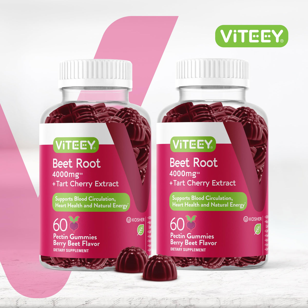 Beet Root Gummies 4000mg & Tart Cherry I11279