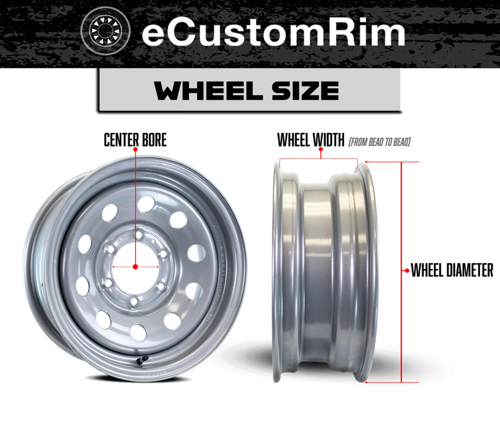 2-Pack 12 Inch Trailer Tire Rim Assembly E1342