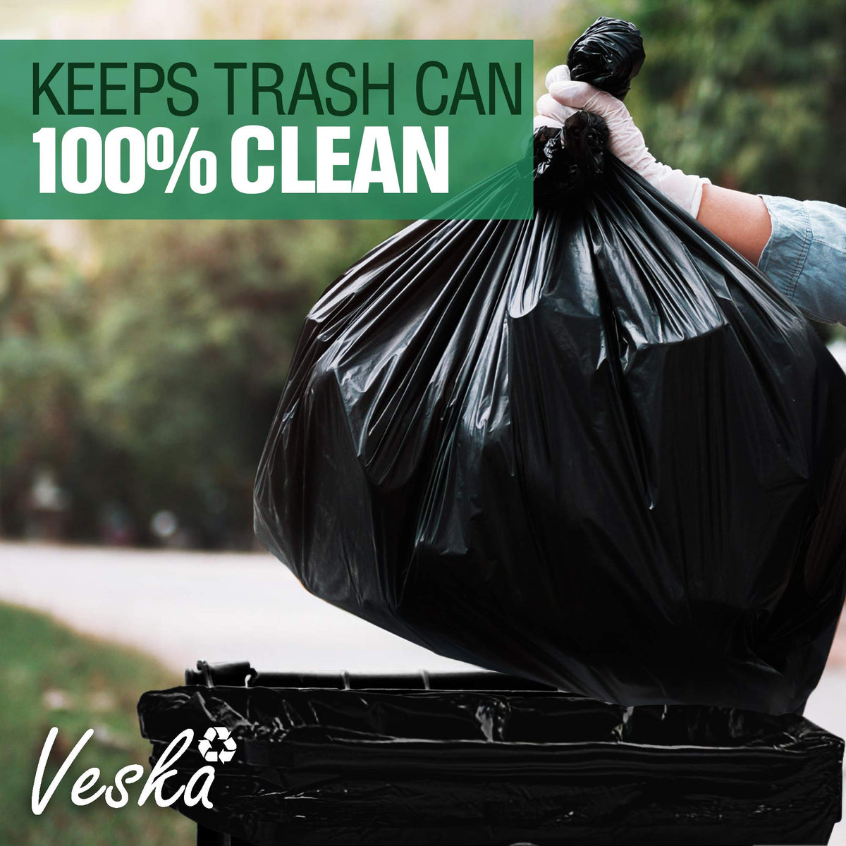 95-96 Gallon Black Heavy Duty Trash Bags with Ties U519932