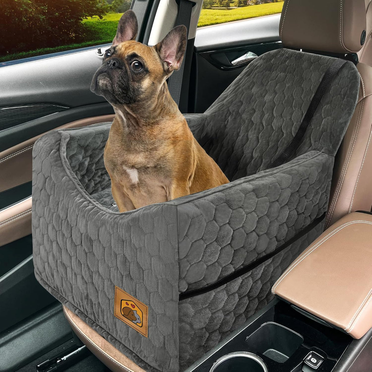 Memory Foam Dog Booster Seat with Washable Removable Cover O332693