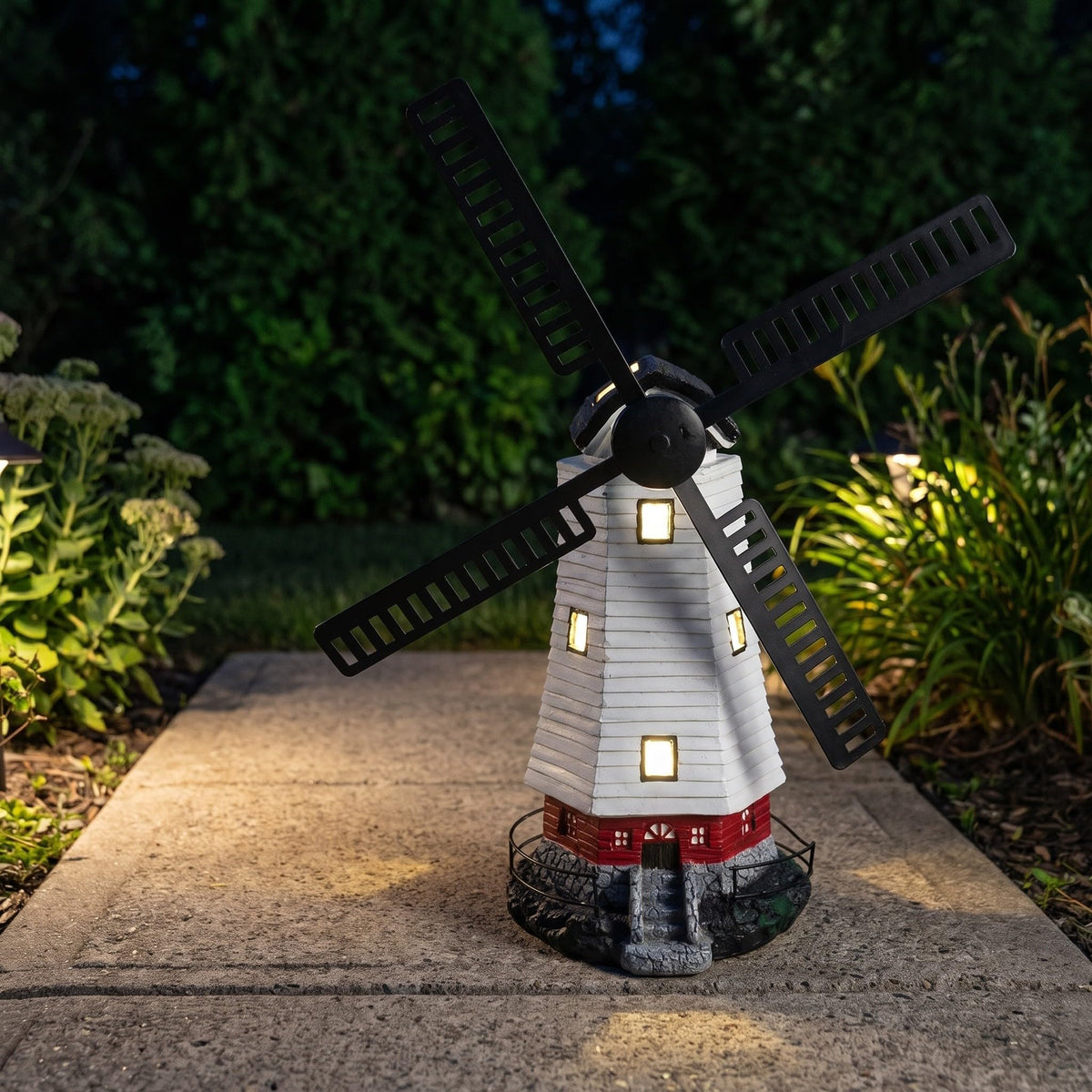 Solar Powered Lighthouse Statue 13 inch C211