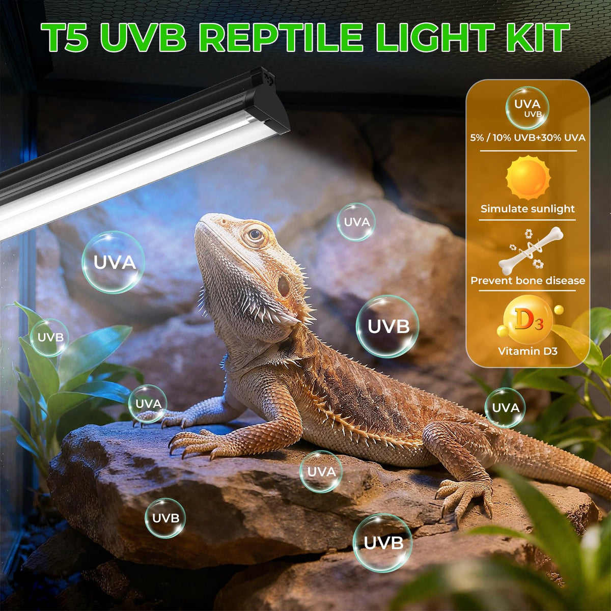 22'' 24W T5 UVB Reptile Light Combo Kit U94226