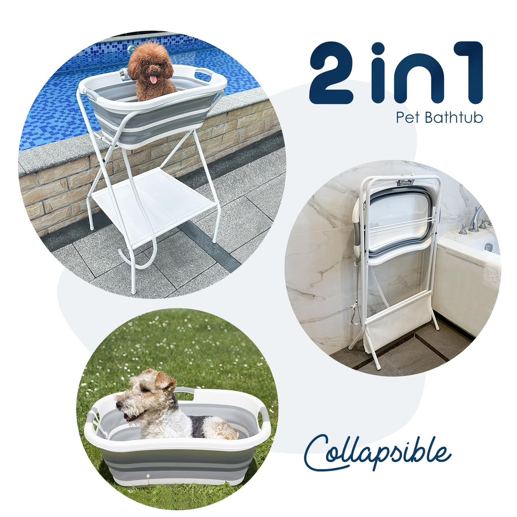 2 in 1 Collapsible Portable Dog Bath Tub Y27421