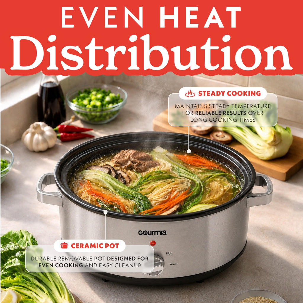 7 Qt Stainless Steel Slow Cooker T98845