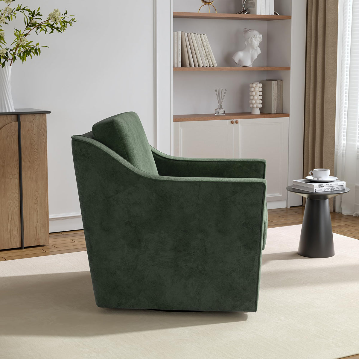 Green Swivel Accent Chairs Set of 2 F2328