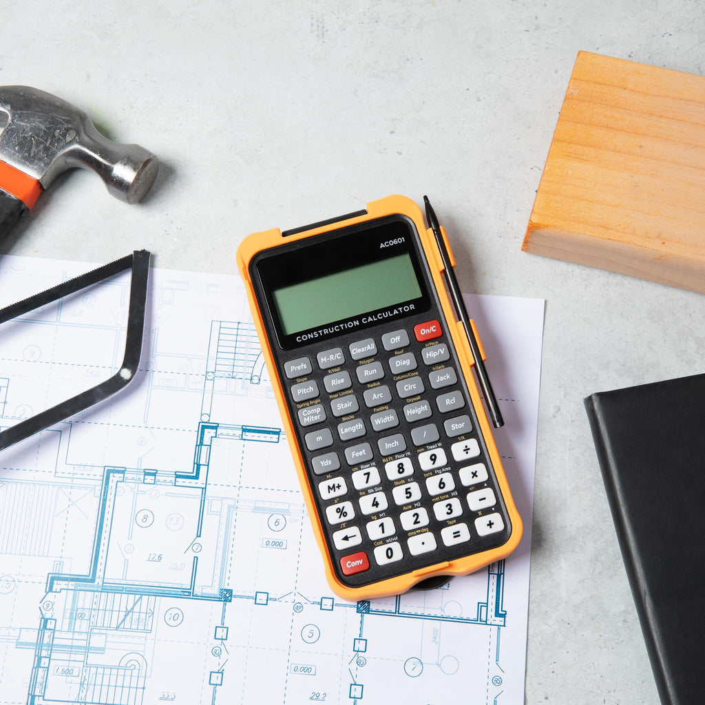 Construction Calculator with Writing Tablet, Feet Inch Fraction U885