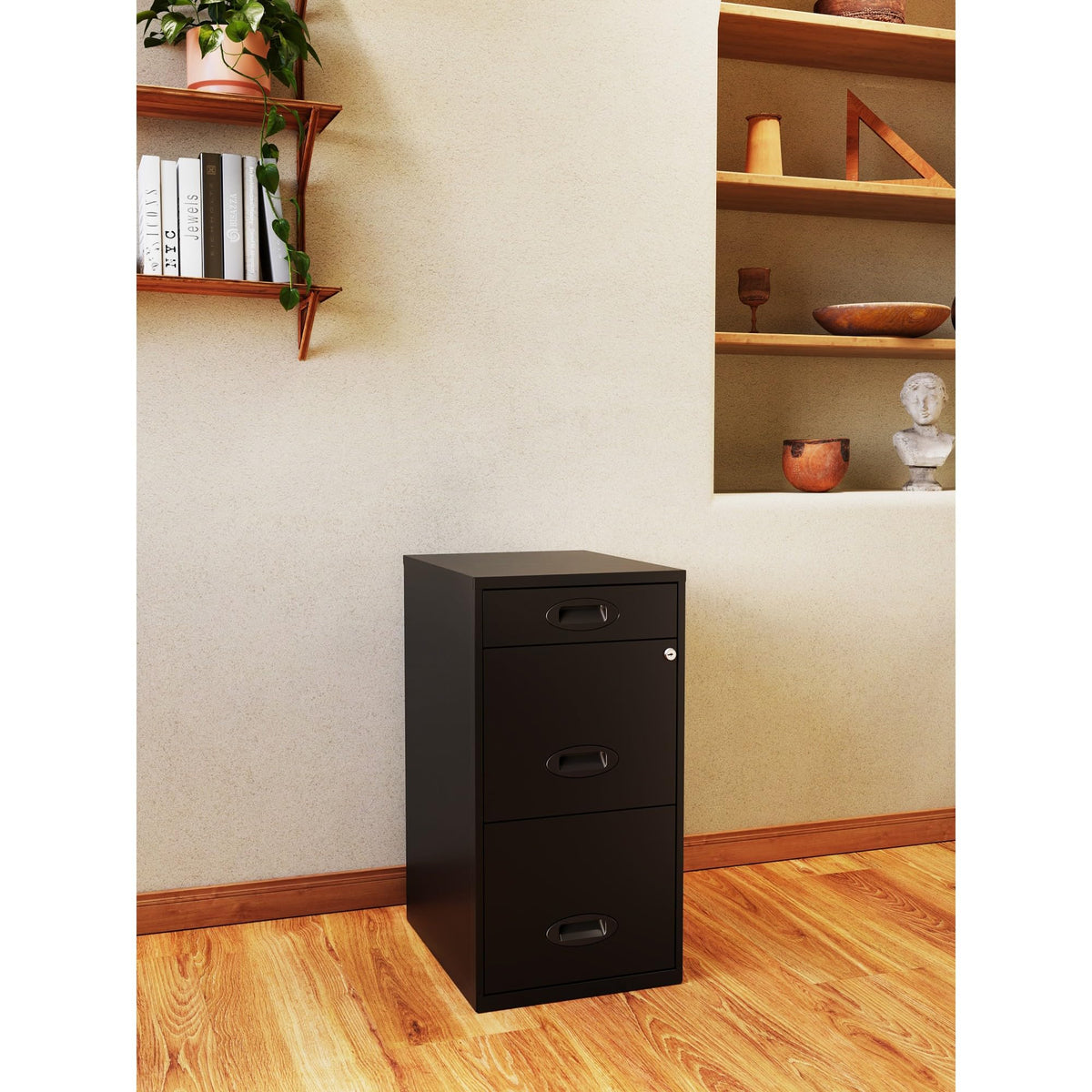 Black 3-Drawer Vertical File Cabinet W732440