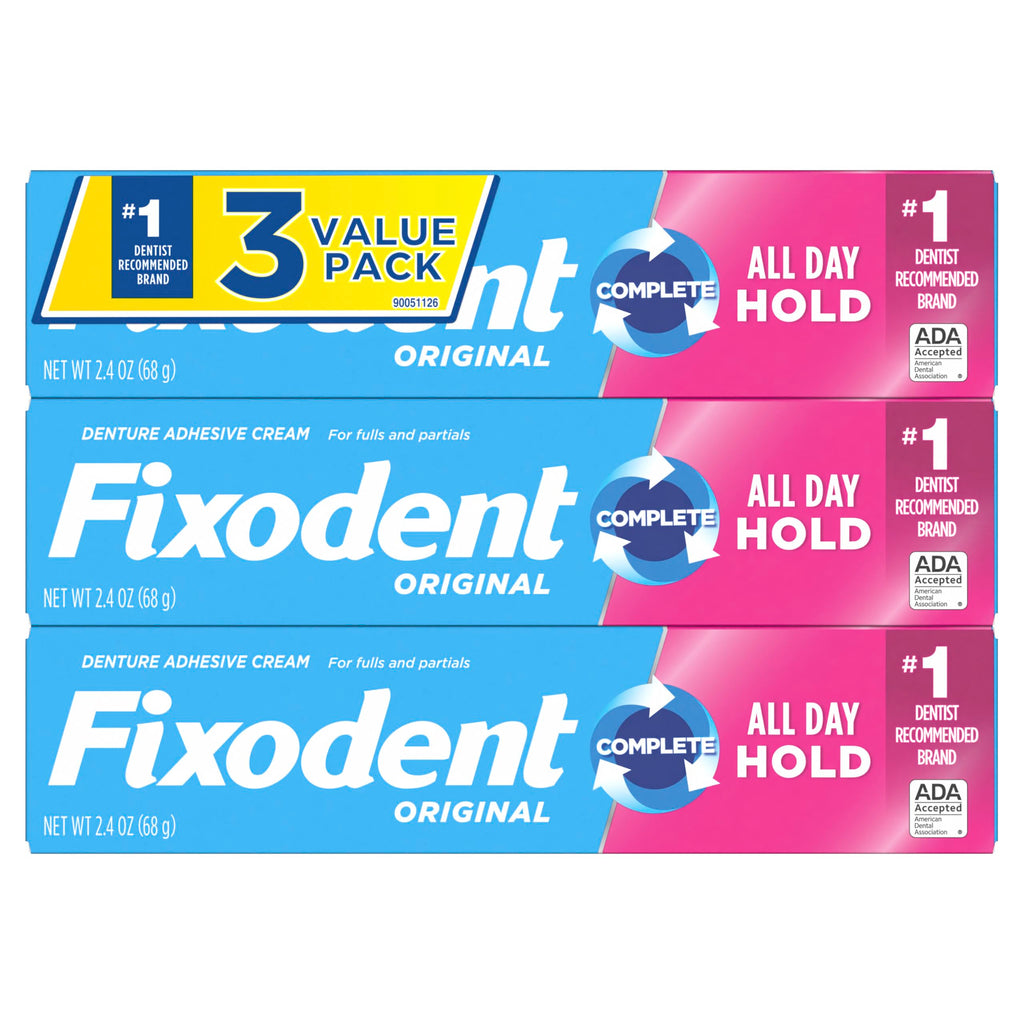 Denture Adhesive Cream 2.4 oz 3-Pack O9271