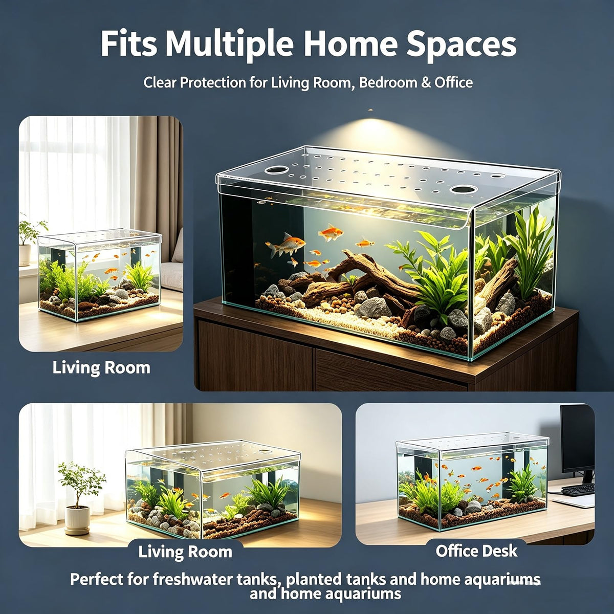 Ventilated Fish Tank Lid for 10-20 Gallon Aquariums Q7101