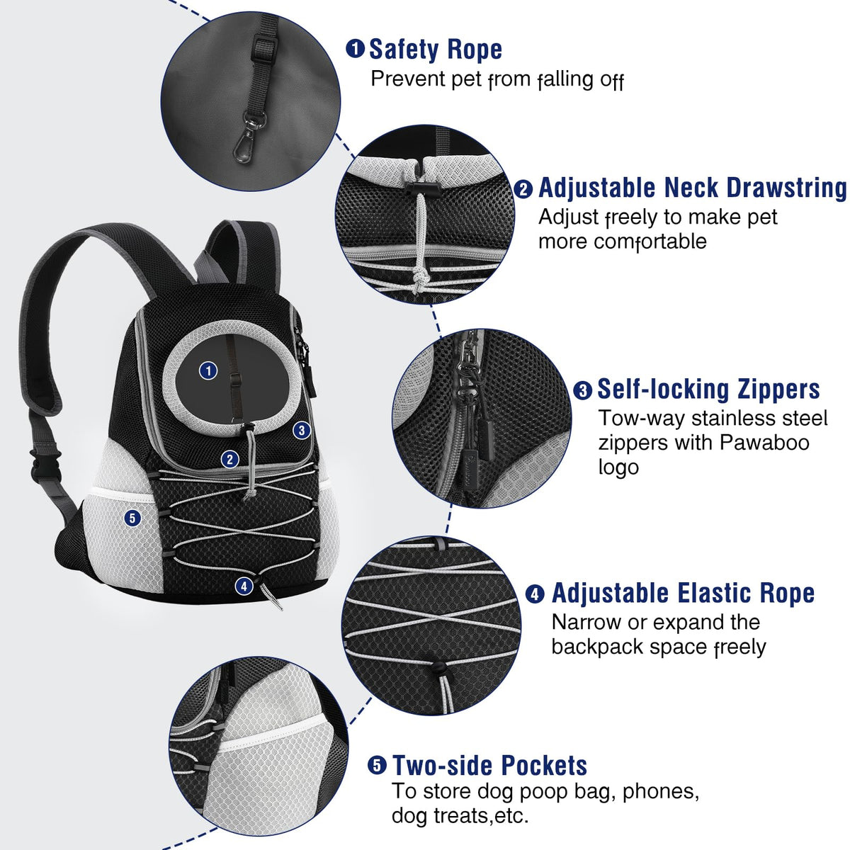 Ventilated Mesh Pet Front Carrier Backpack P330