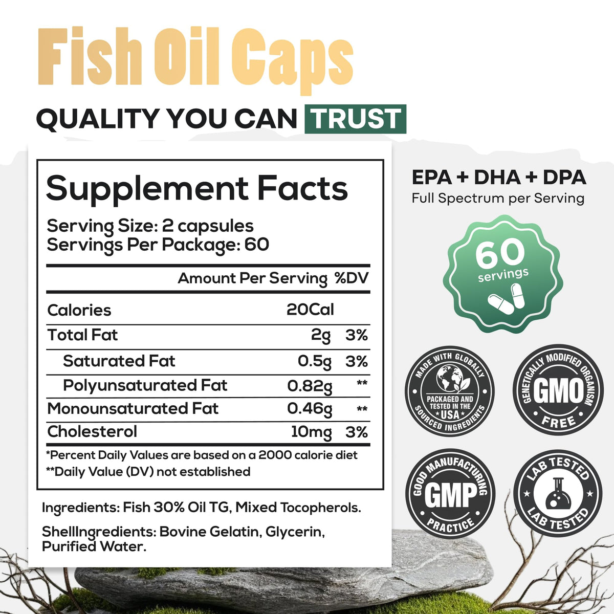 Fish Oil Omega 3 Supplements 120 Capsules Y8069