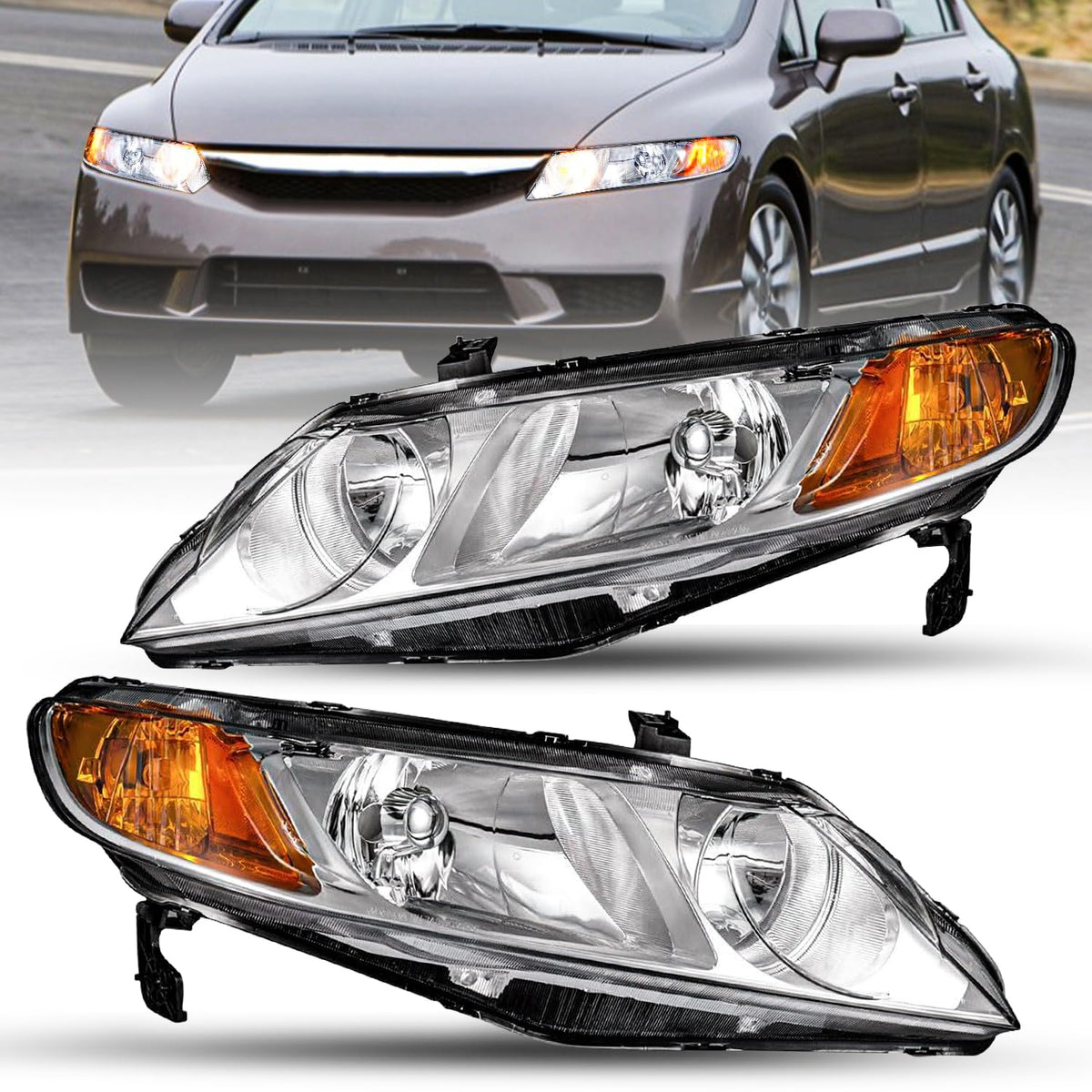 Honda Civic Sedan 4 Door Headlight Assembly T11801