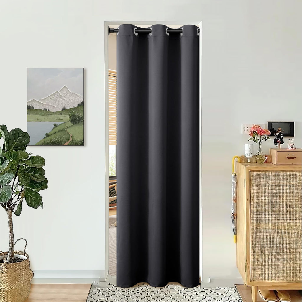 Dark Grey 34 x 80 Inch Thermal Insulated Blackout Curtain R46385