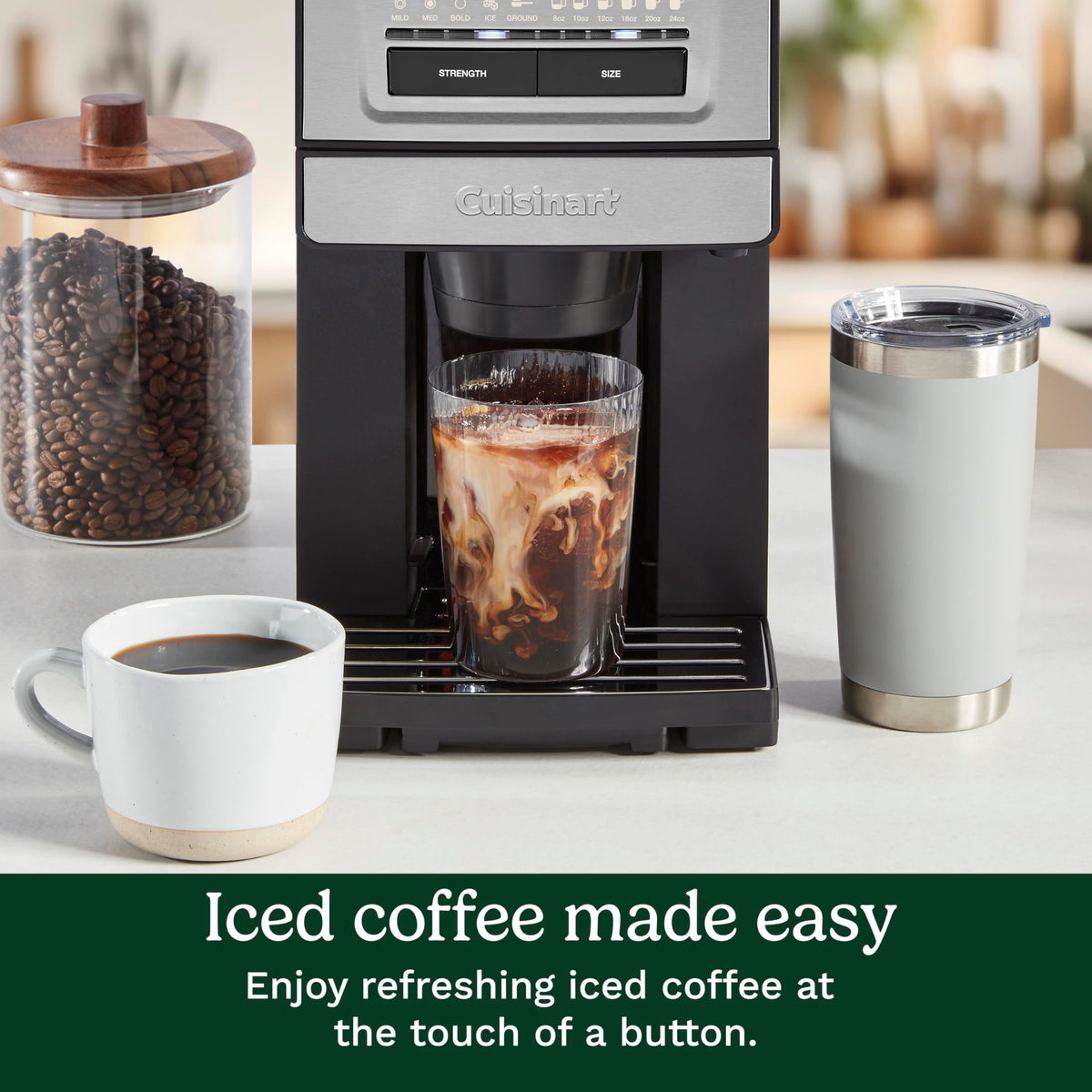 Grind and Brew Single Serve Coffee Maker, 6 Cup Sizes K252393