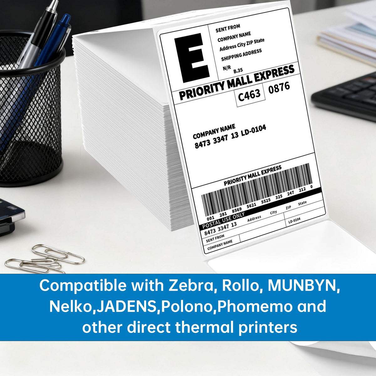 4x6 Thermal Labels 100/Stack D571