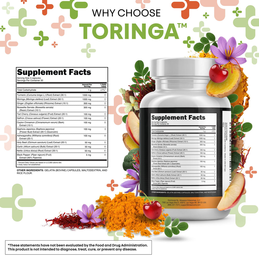 Turmeric Moringa Ginger Boswellia Saffron Supplement B2446