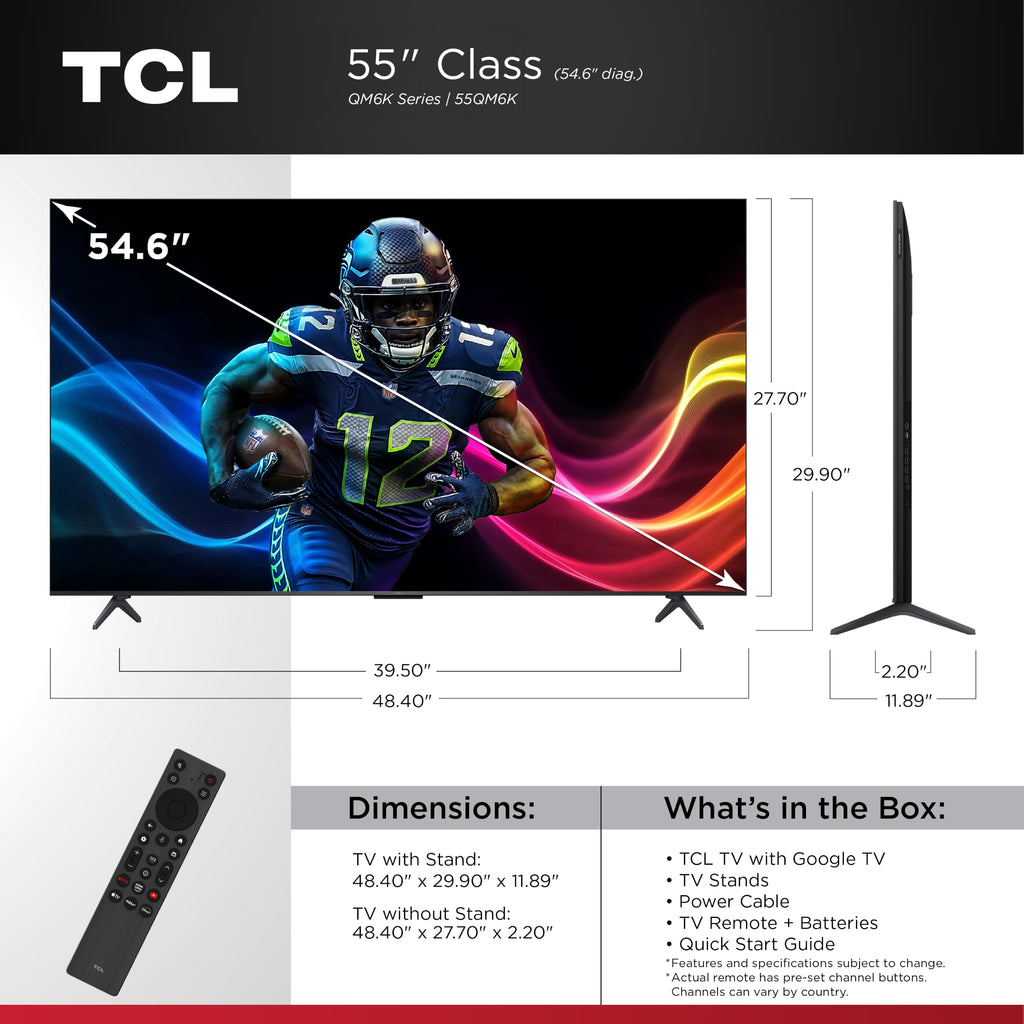 55 Inch Mini LED QLED 4K HDR Smart Google TV M20503