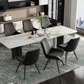 Black Faux Leather Upholstered Dining Chairs Set of 6 I85981