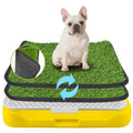 2 Pack 18"x14" Artificial Dog Grass Potty Pad with Tray P921
