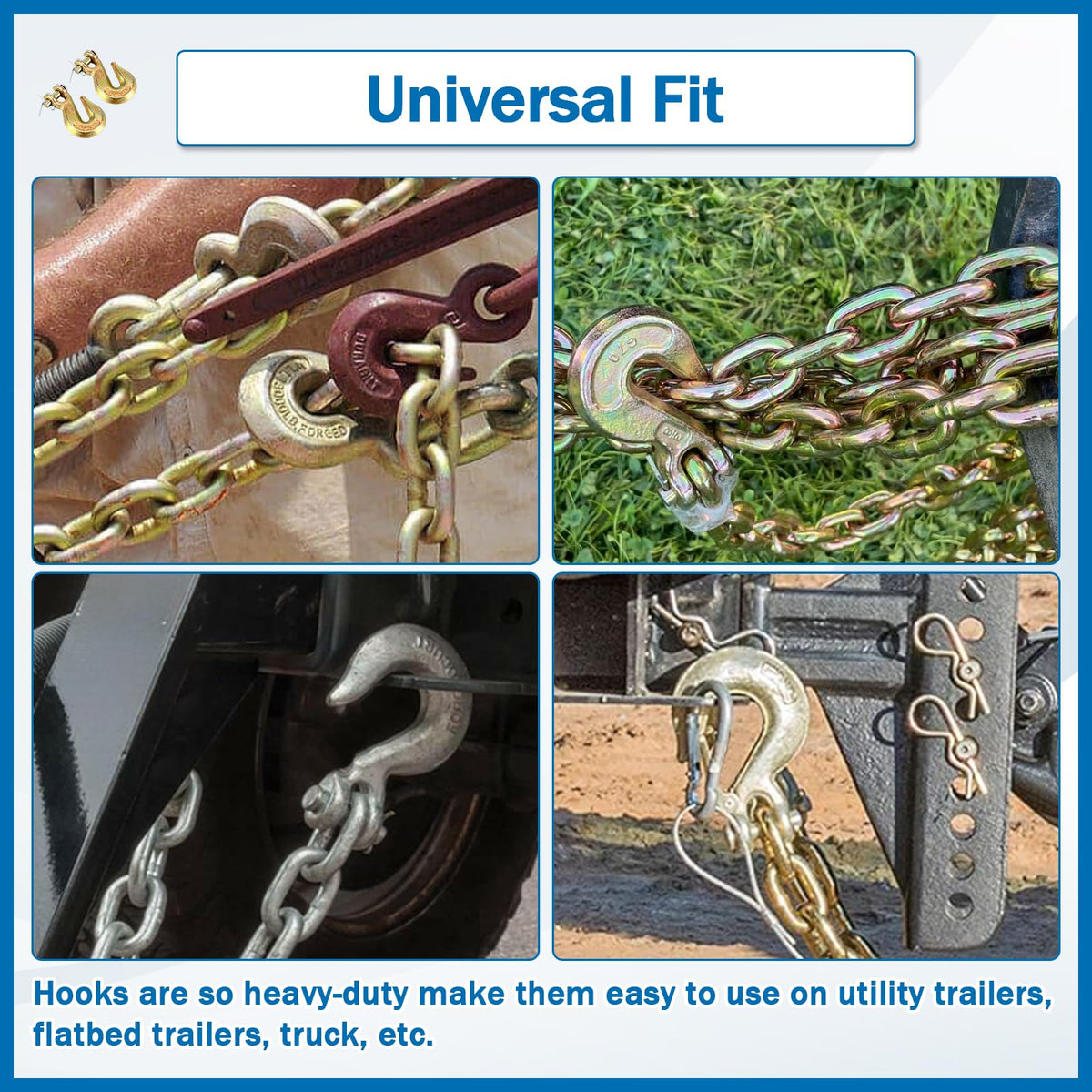 3/8 Inch Grade 70 Clevis Grab Hooks J762664