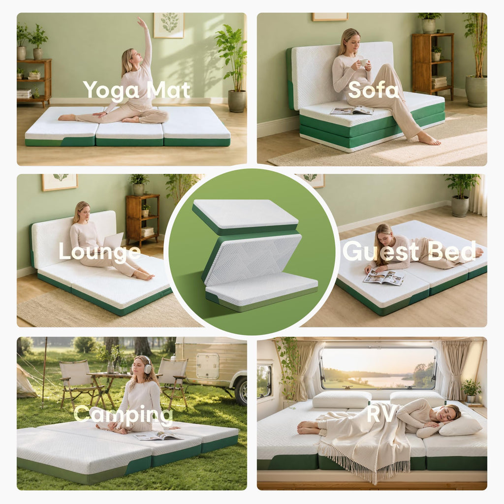 Tri-Fold Mattress Full 6 Inch Memory Foam B80911