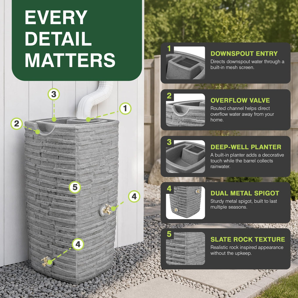 50 Gallon Rain Water Collection Barrel J227316