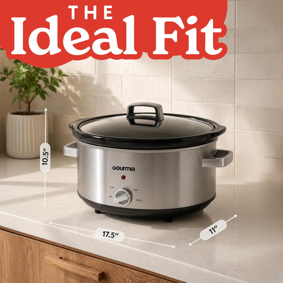 7 Qt Stainless Steel Slow Cooker T98845