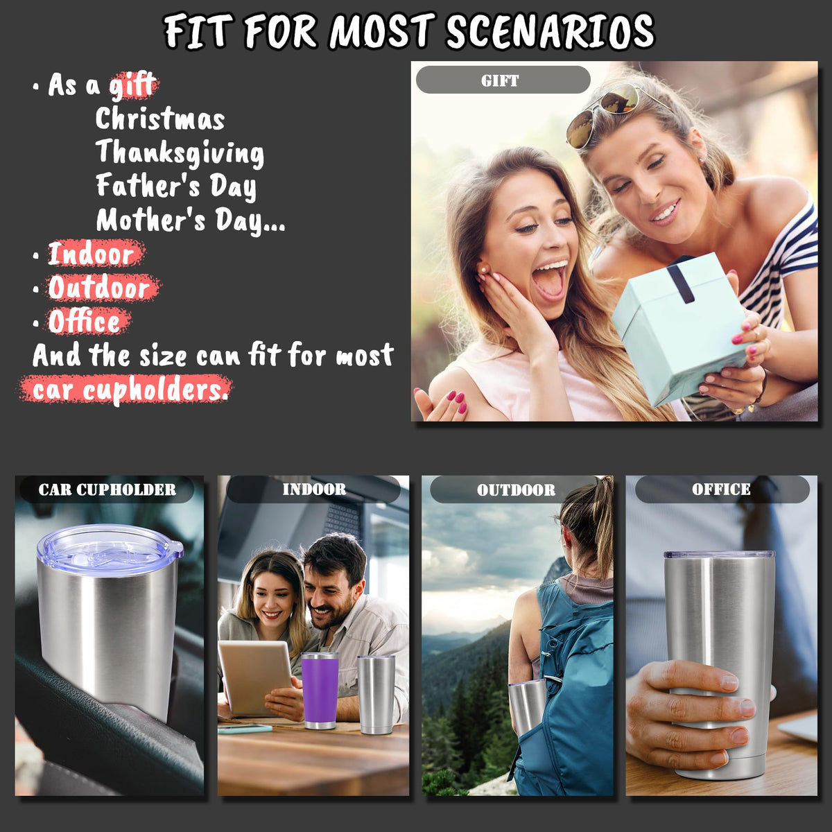 20 oz Insulated Stainless Steel Tumbler A8461