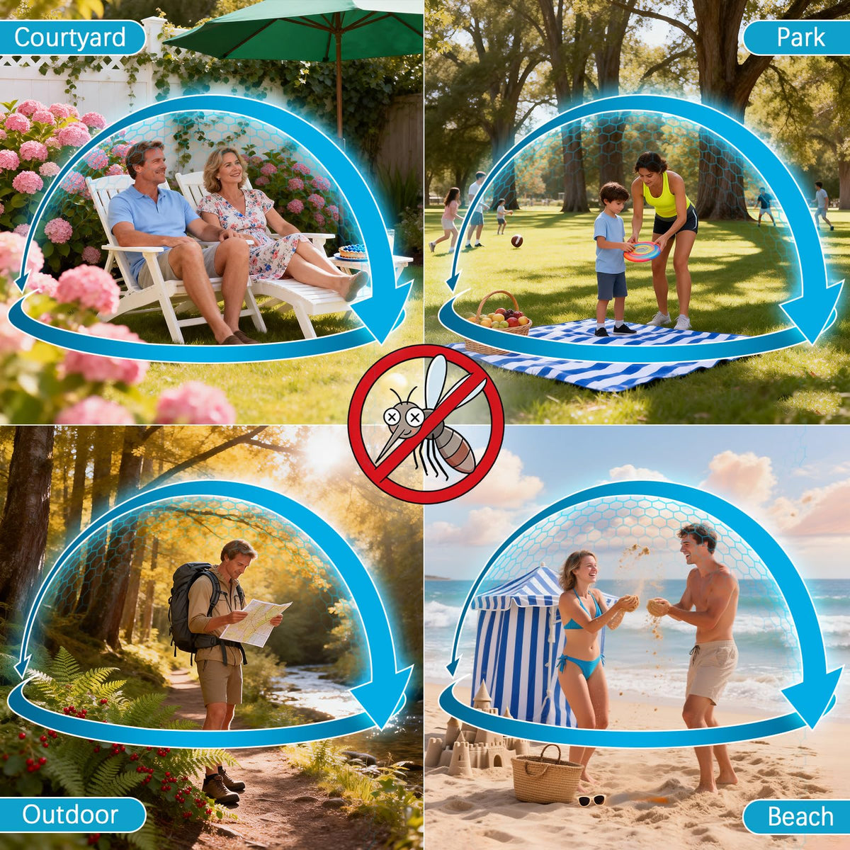 8 Pack DEET Free Mosquito Repellent Refill Pellets with Citronella Peppermint Lemongrass Oils L362