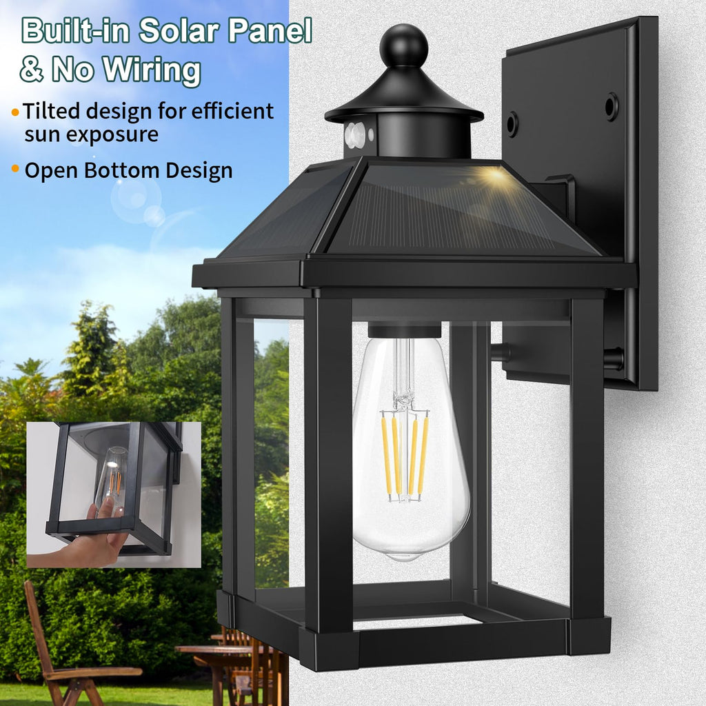 Solar Porch Lights Outdoor Dusk to Dawn with Motion Sensor V22343