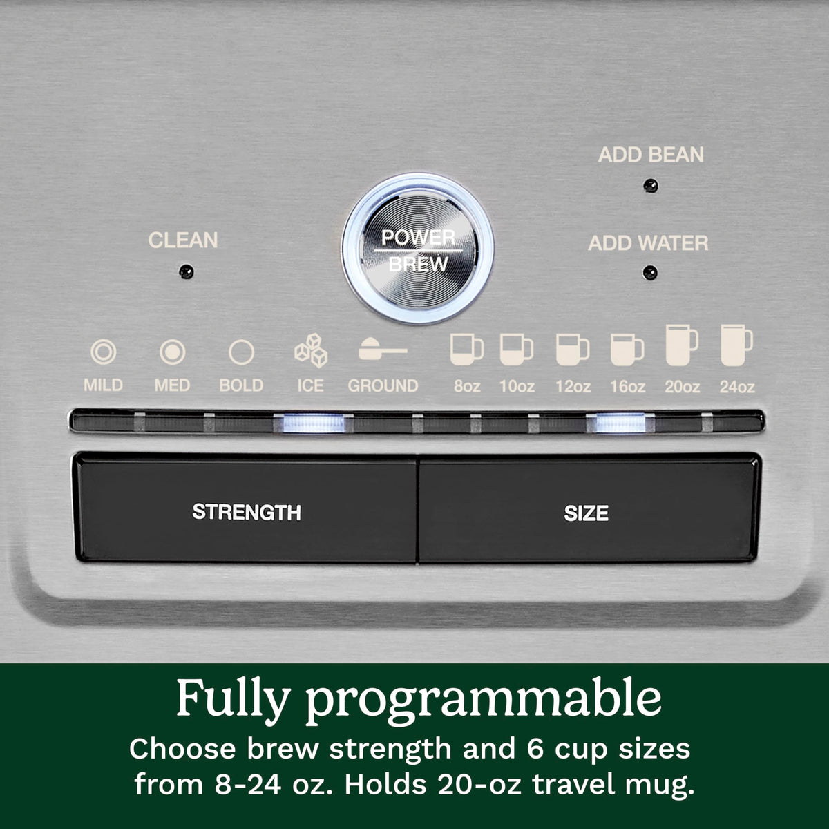 Grind and Brew Single Serve Coffee Maker, 6 Cup Sizes K252393