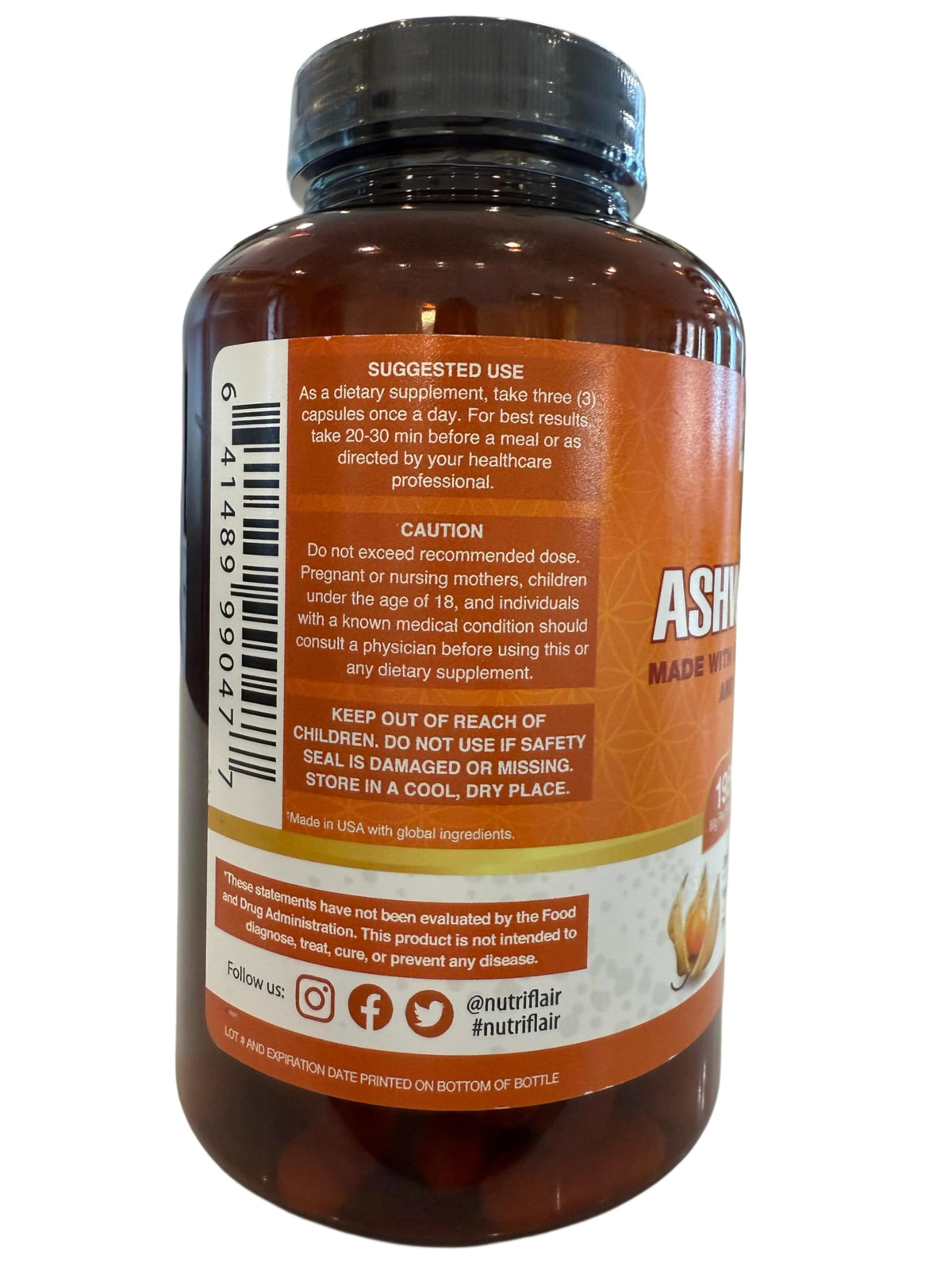 Organic Ashwagandha Root Extract with Black Pepper D479