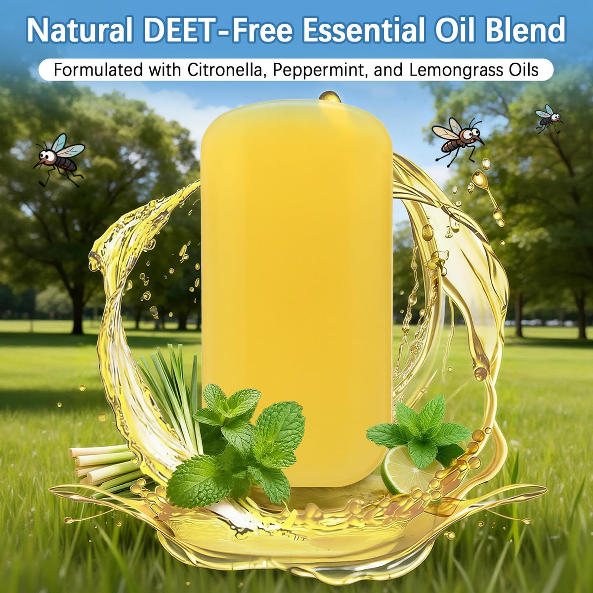 8 Pack DEET Free Mosquito Repellent Refill Pellets with Citronella Peppermint Lemongrass Oils L362