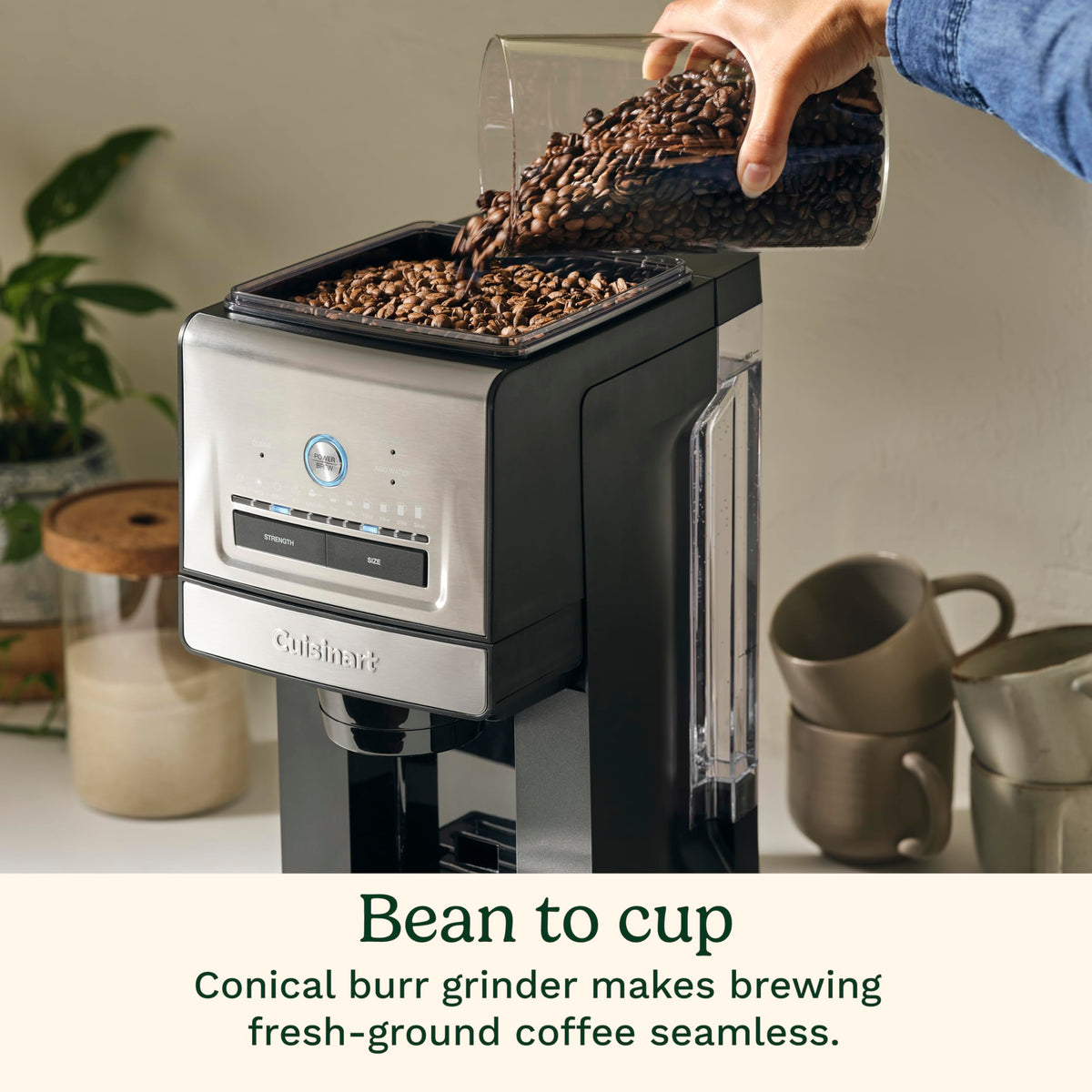 Grind and Brew Single Serve Coffee Maker, 6 Cup Sizes K252393