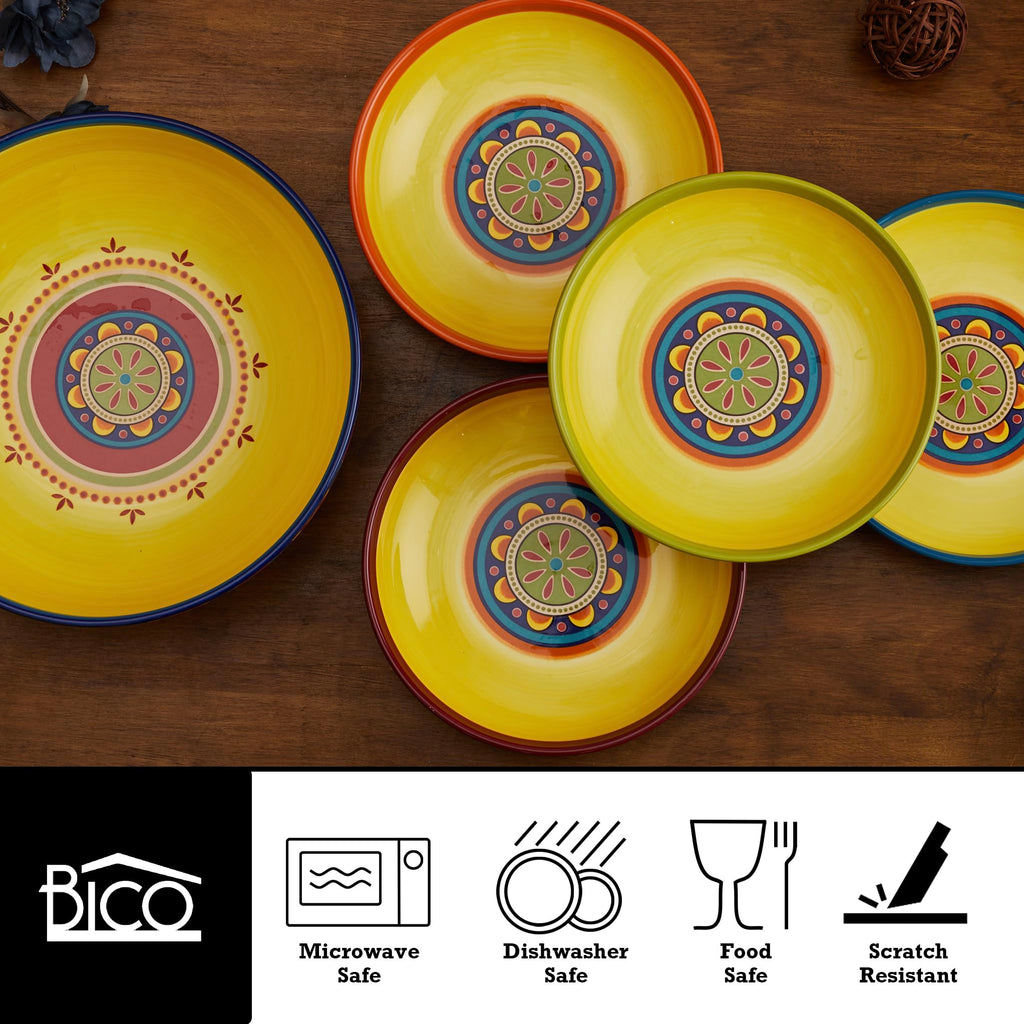 Ceramic Pasta Bowl Set of 5, Microwave & Dishwasher Safe B808