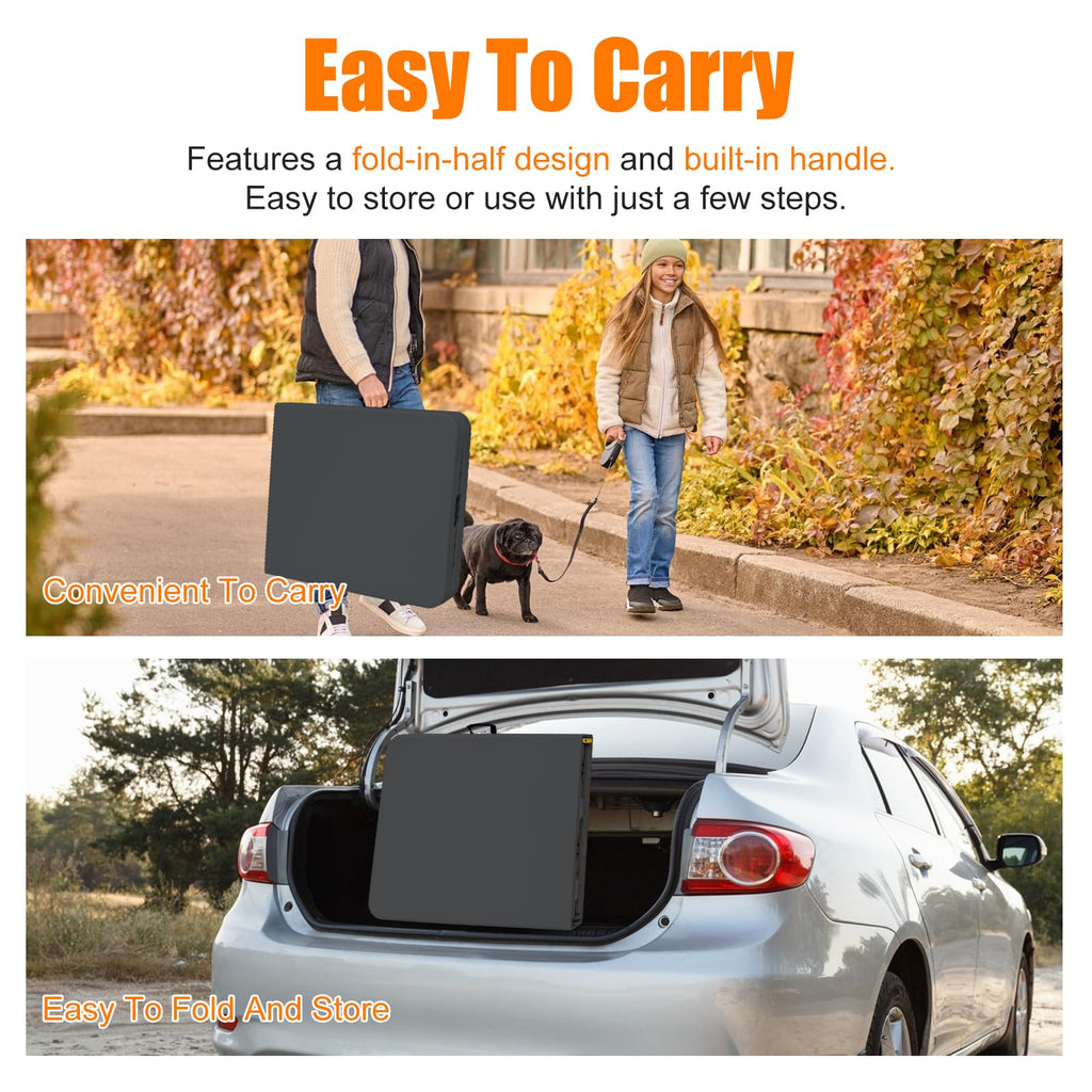 6 FT Black Folding Table with Carry Handle J25144