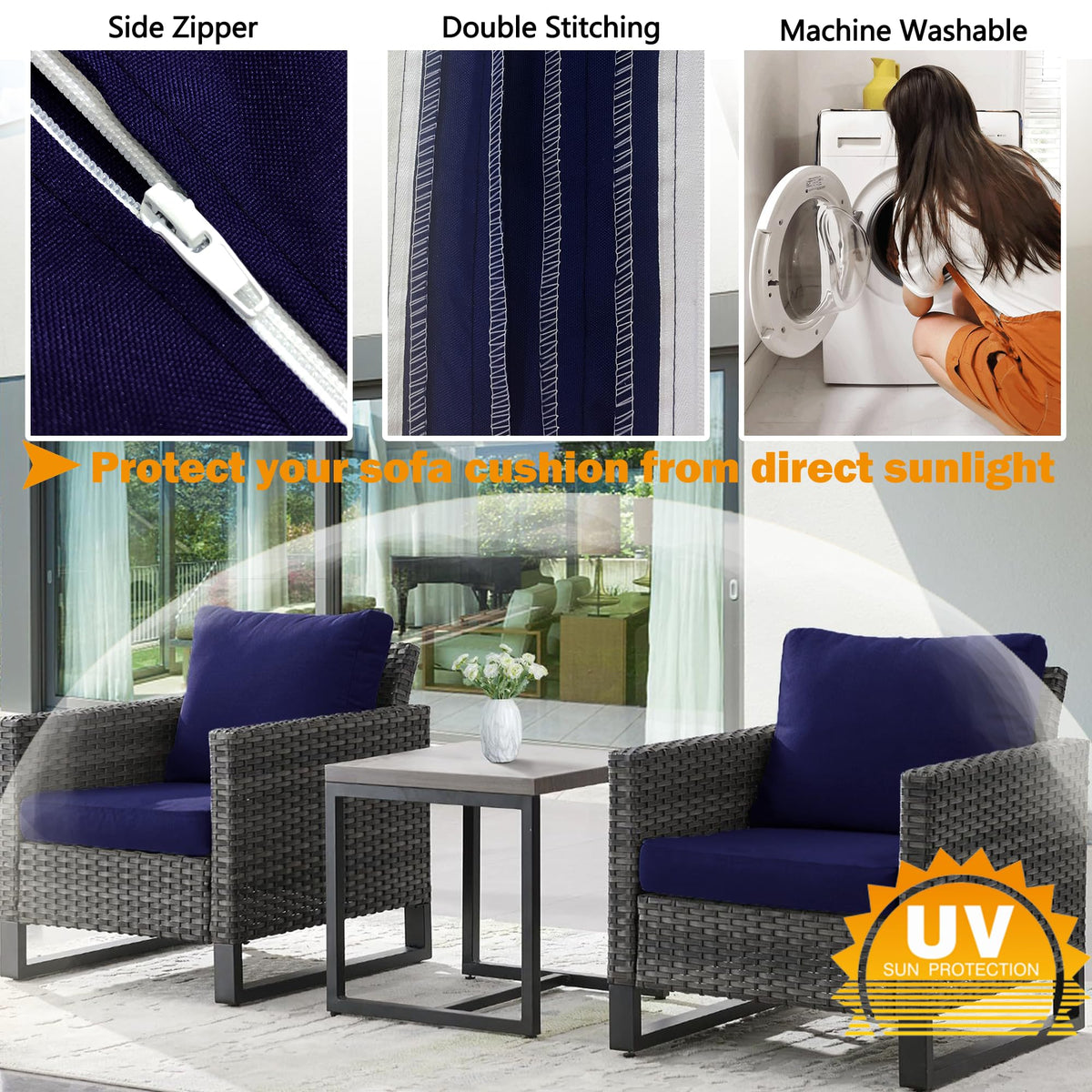 24x22 inch 4 Pack Sofa Cushion Cover Z2295