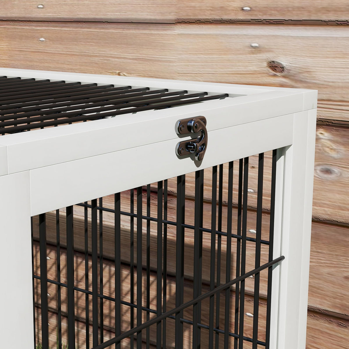 2 Levels Outdoor Rabbit Hutch Dark Gray U191