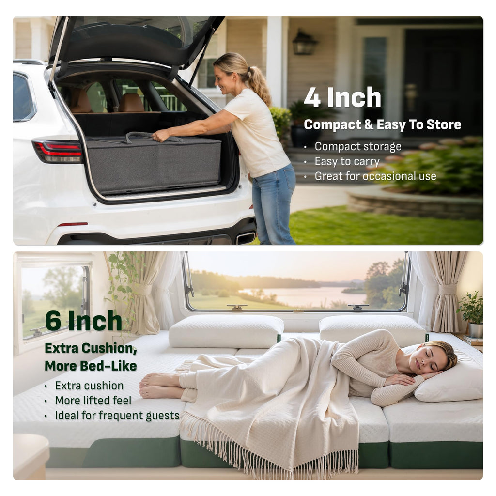 Tri-Fold Mattress Full 6 Inch Memory Foam B80911