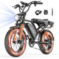 Full Suspension 1500w Motor 31MPH 40-70 Miles 48V 960Wh Removable Battery 20-Inch Fat Tires Electric ebike Q4605