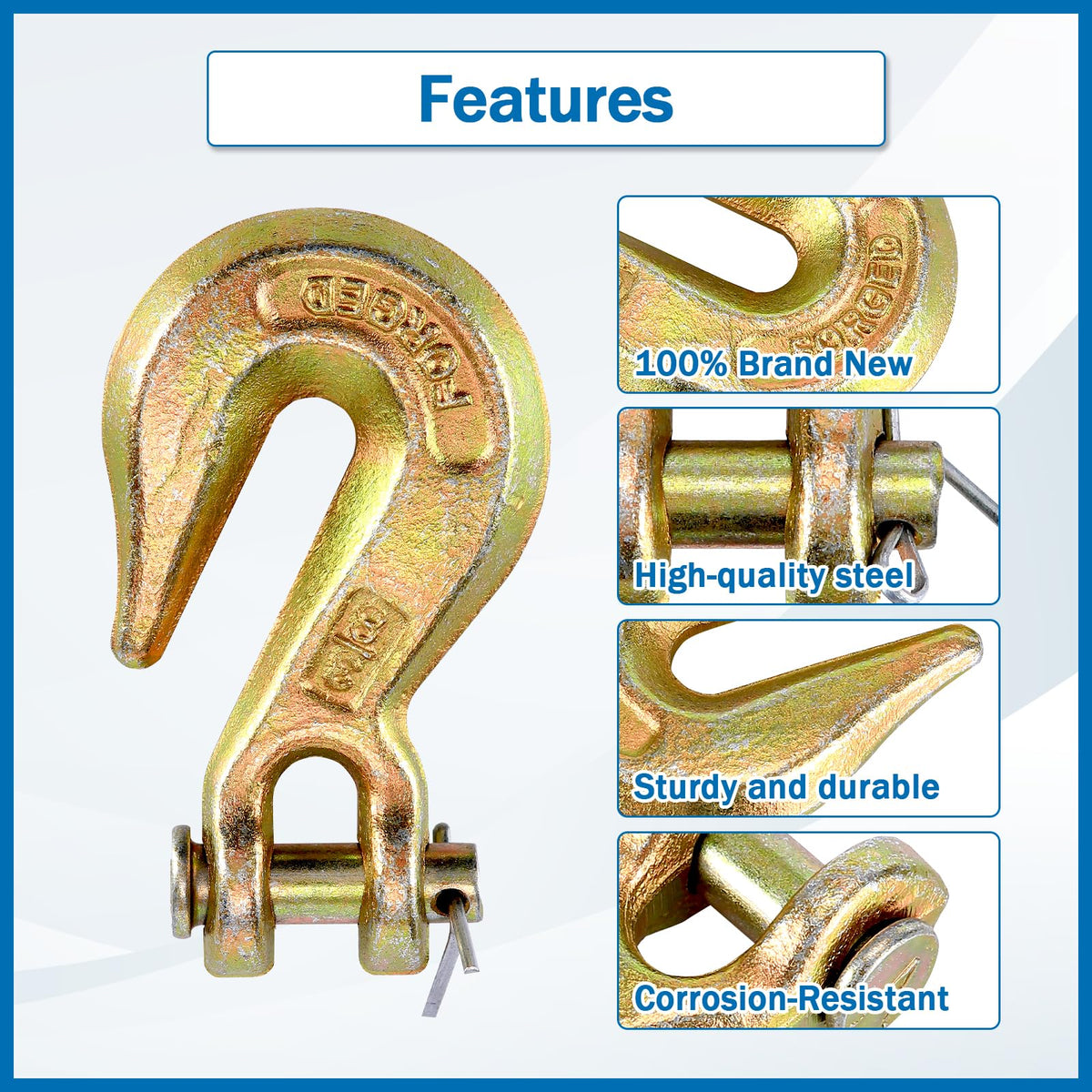 3/8 Inch Grade 70 Clevis Grab Hooks J762664