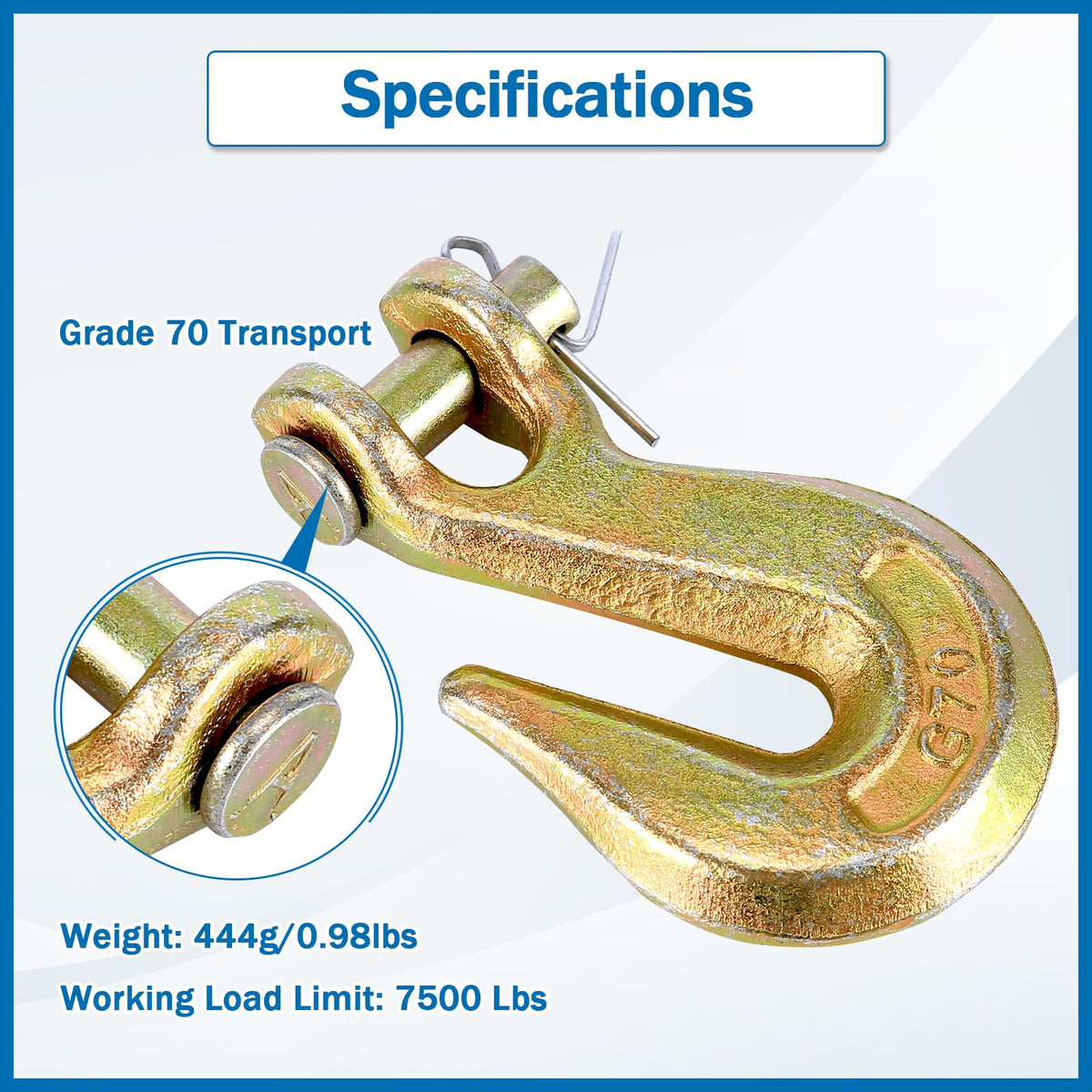3/8 Inch Grade 70 Clevis Grab Hooks J762664