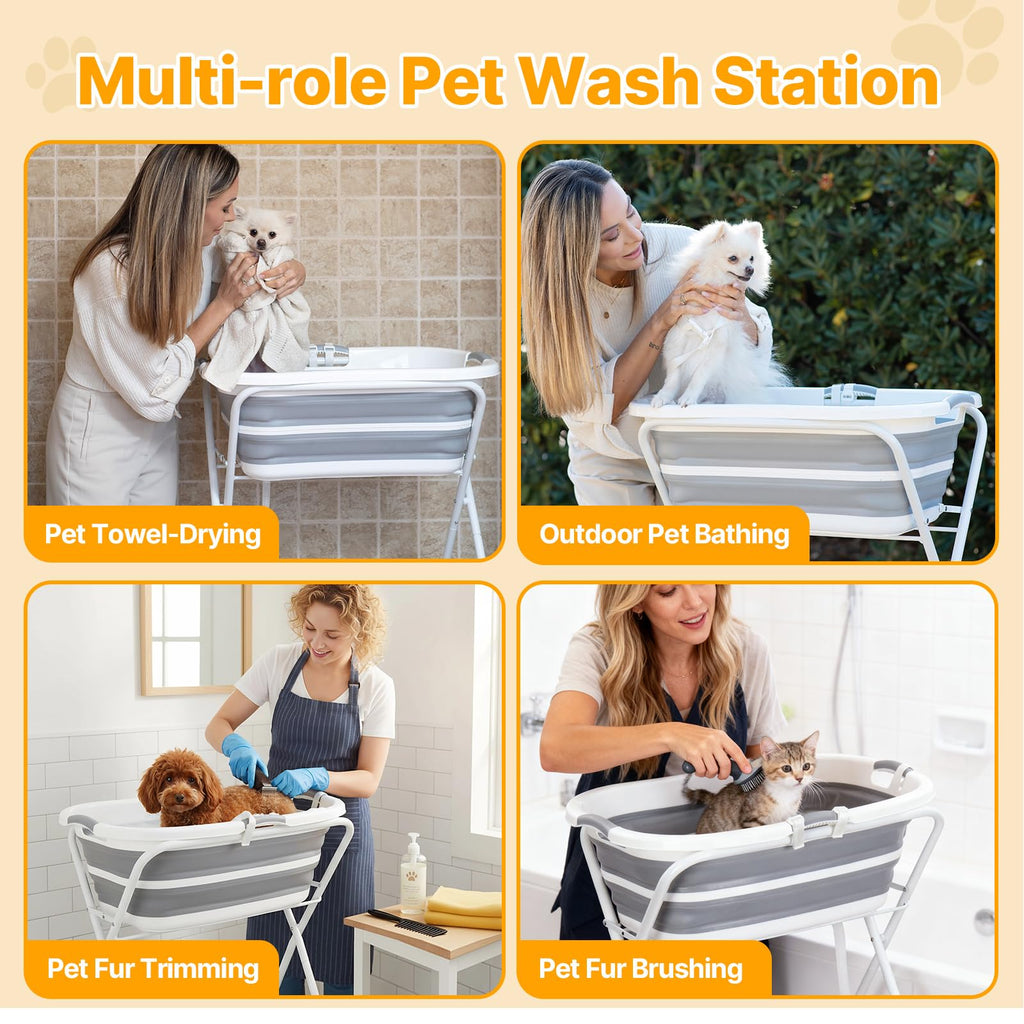 2 in 1 Collapsible Portable Dog Bath Tub Y27421