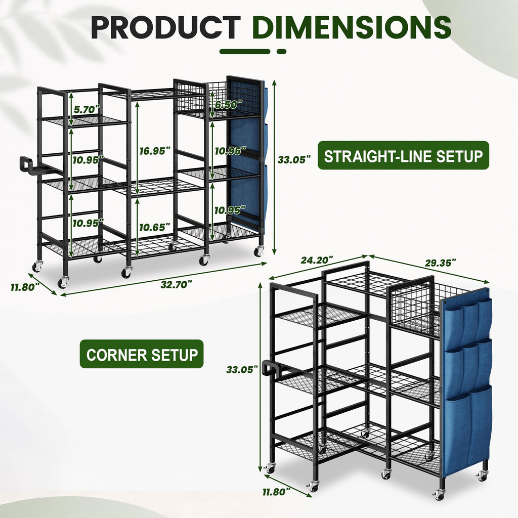 3-Sided Garden Tool Organizer with Wheels P5257