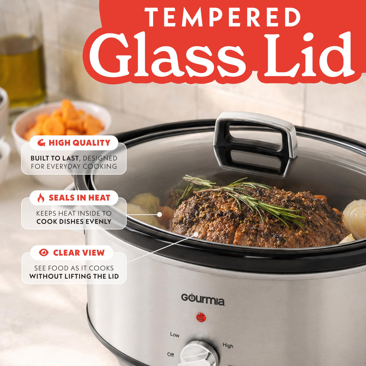 7 Qt Stainless Steel Slow Cooker T98845
