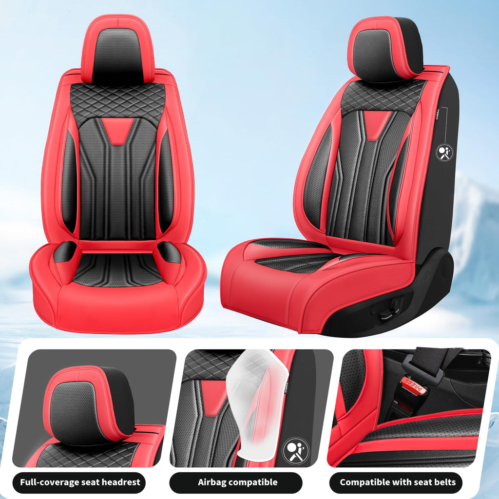 Red & Black Car Seat Covers J885107