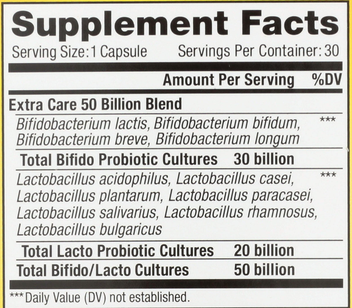 50 Billion CFU Digestive Probiotic B76417