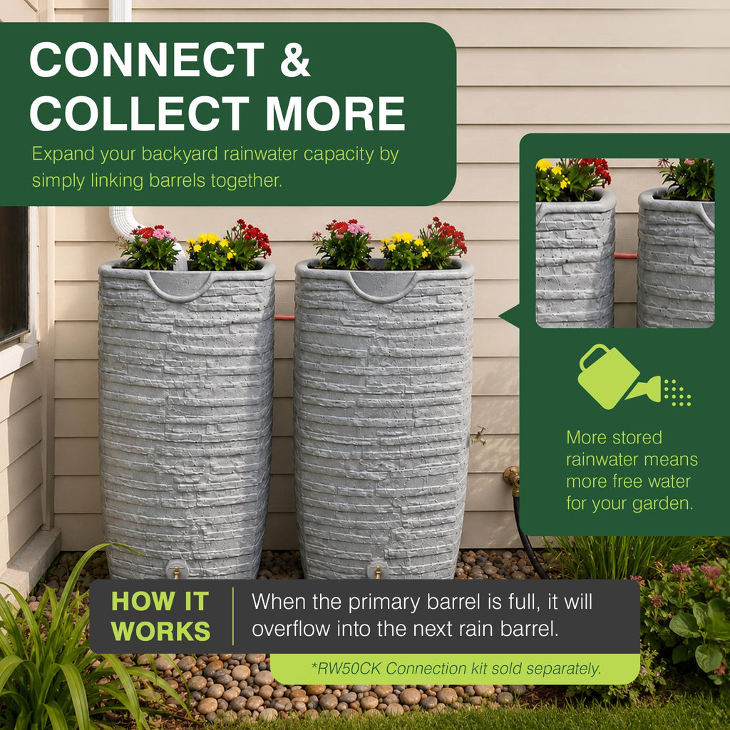 50 Gallon Rain Water Collection Barrel J227316