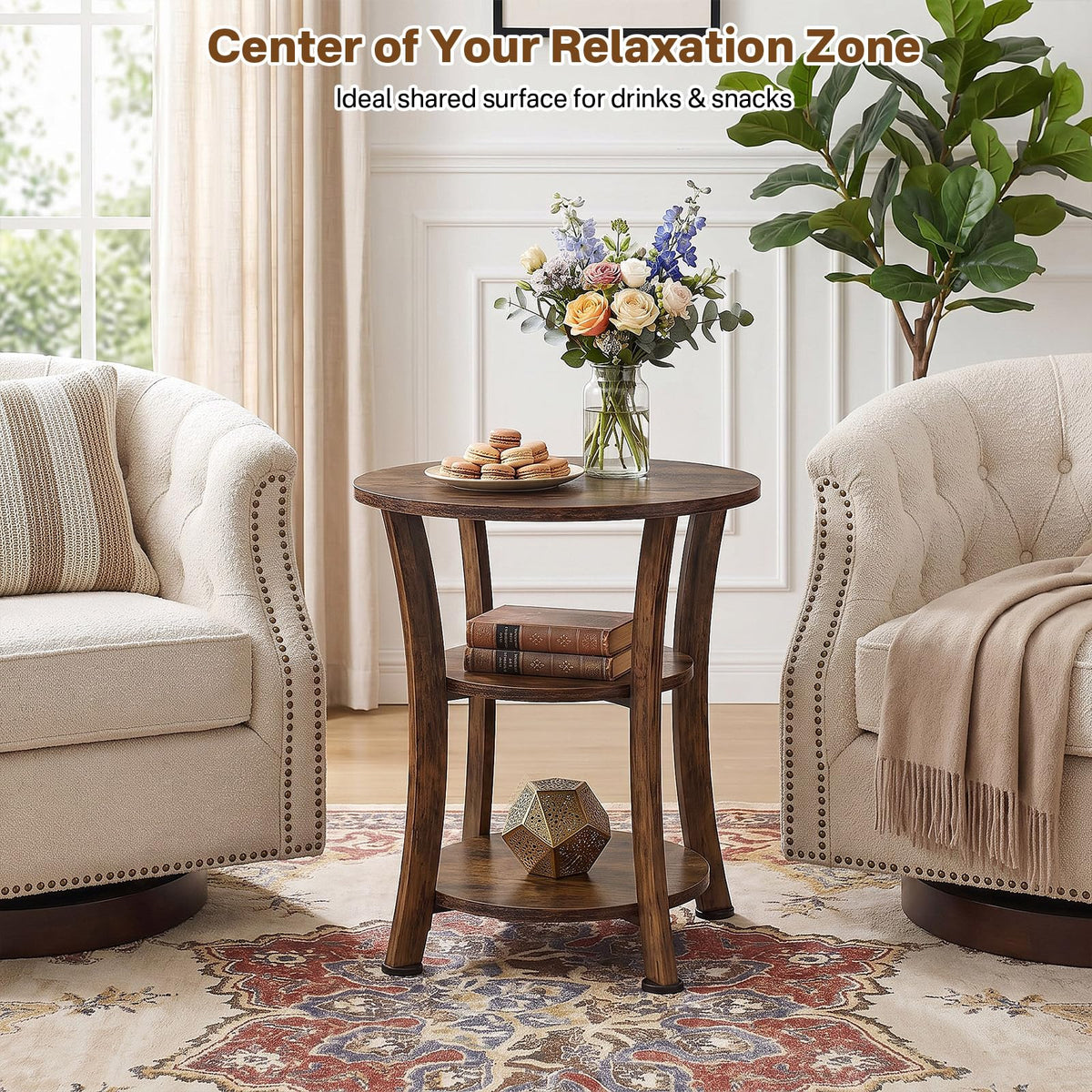 3 Tier Round End Table M371942