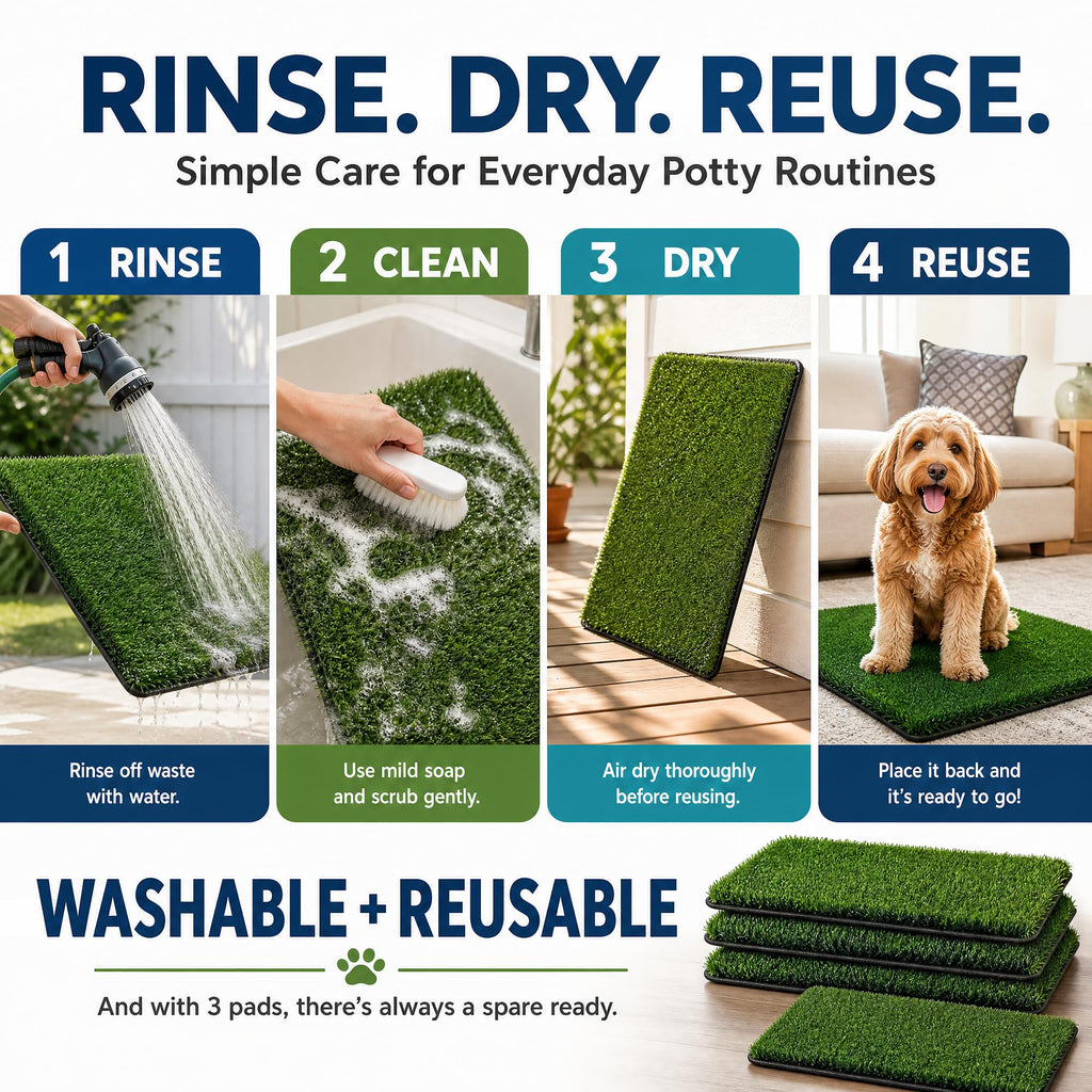 Dog Potty Grass Pads 2 Pack 30 x 20 in Replacement Turf Y23228